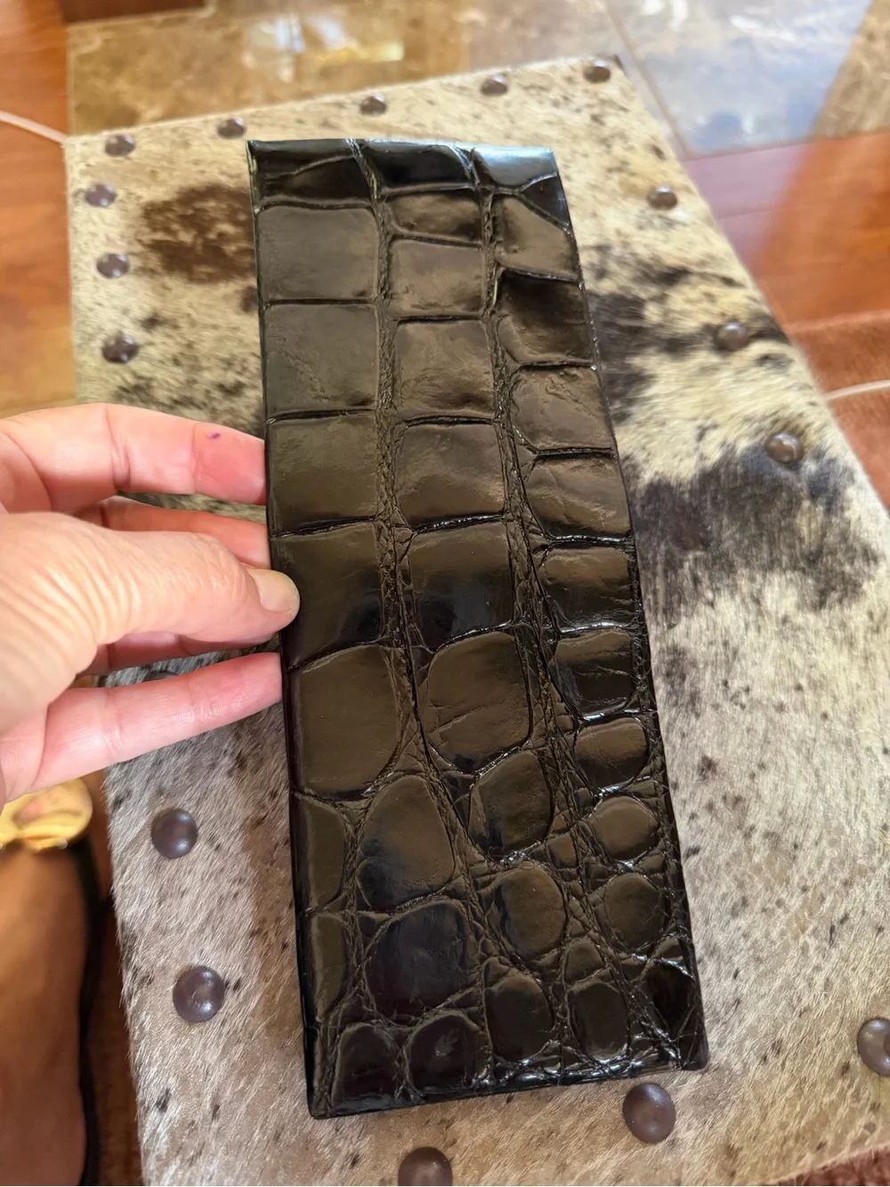 Vintage Tex Tan Welhausen Genuine Domestic Alligator Wallet NOS New Old Stock